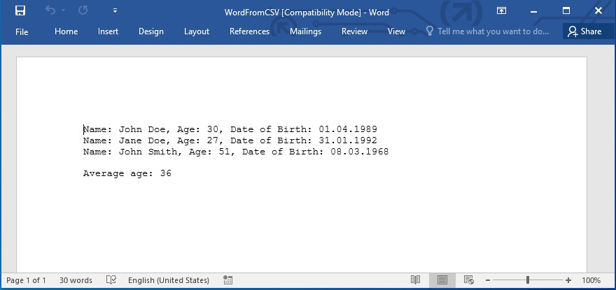 Genera documenti Word con dati CSV in Python